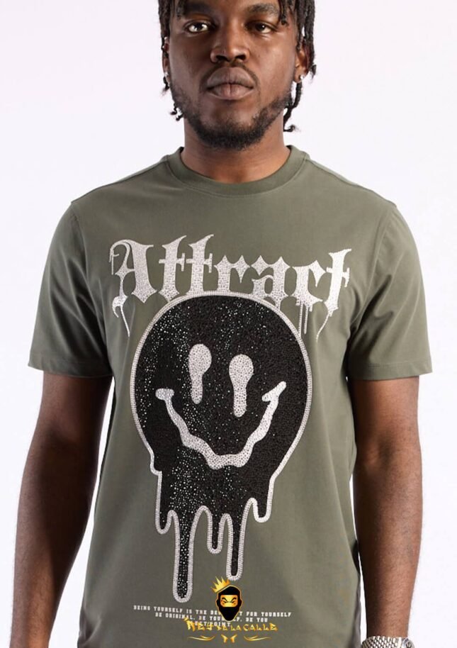 Camiseta Left Point Verde Pedrería Brillante Attract