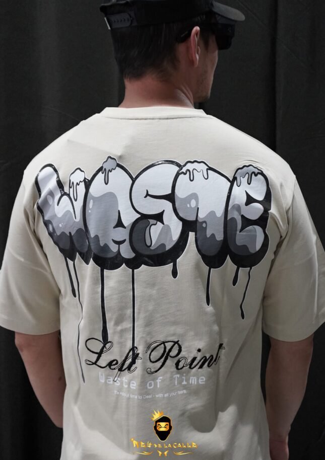 Camiseta Left Point Beige Waste