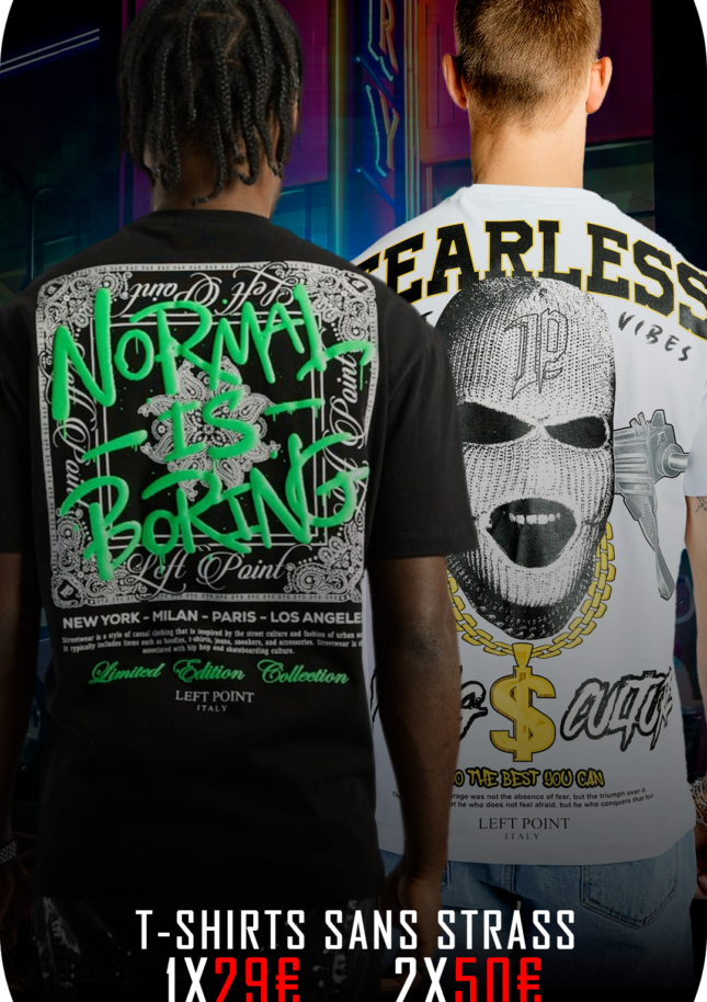 CAMISETAS SIN BRILLANTES 1 POR 49€ O 2 POR 90€